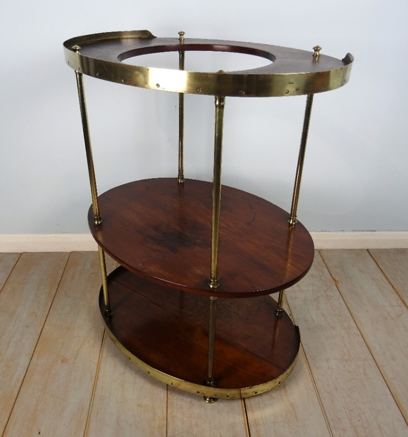 A Campaign Brass-Mounted Mahogany Occasional TableWashstand (17).JPG